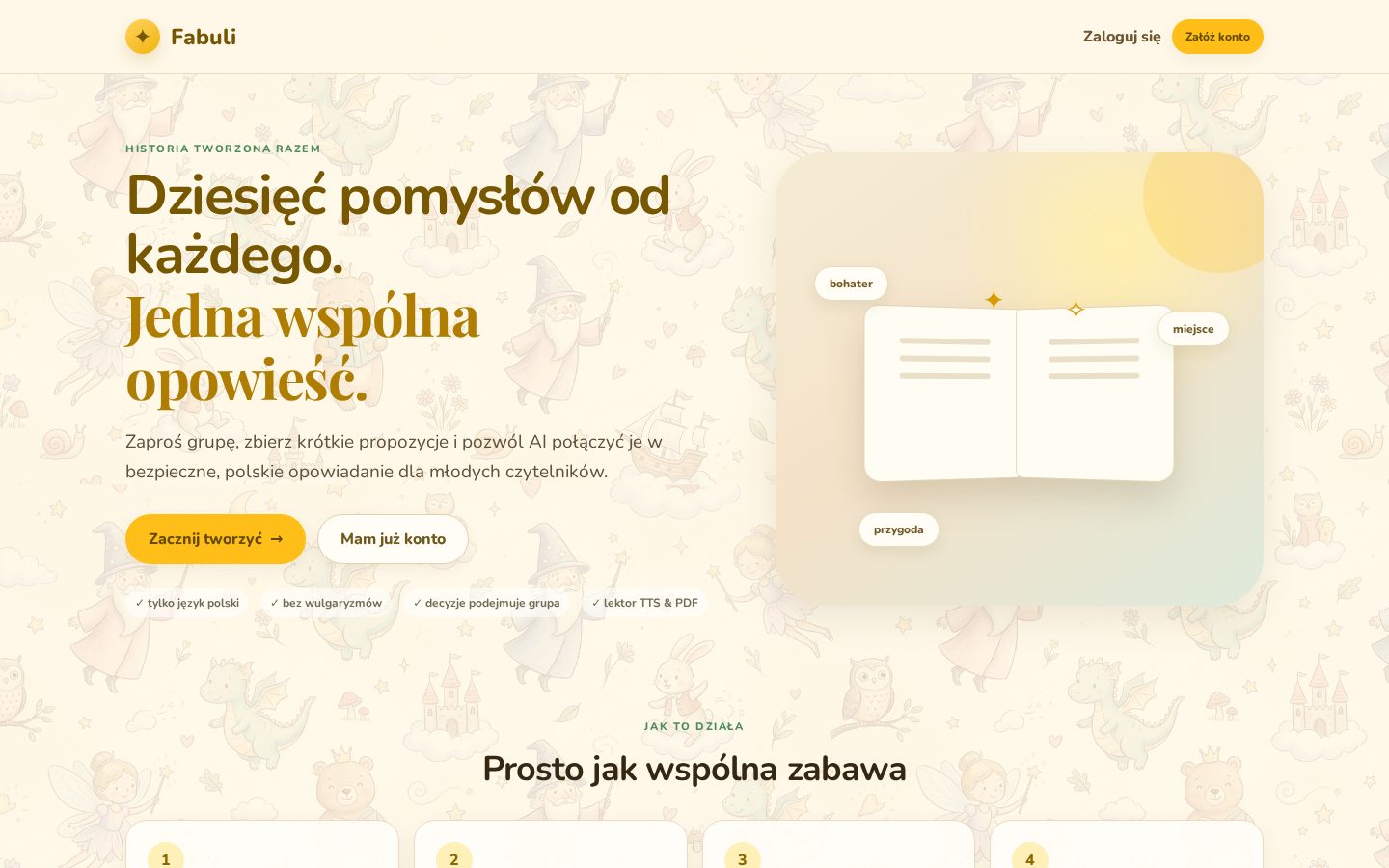 Strona główna platformy Fabuli.pl